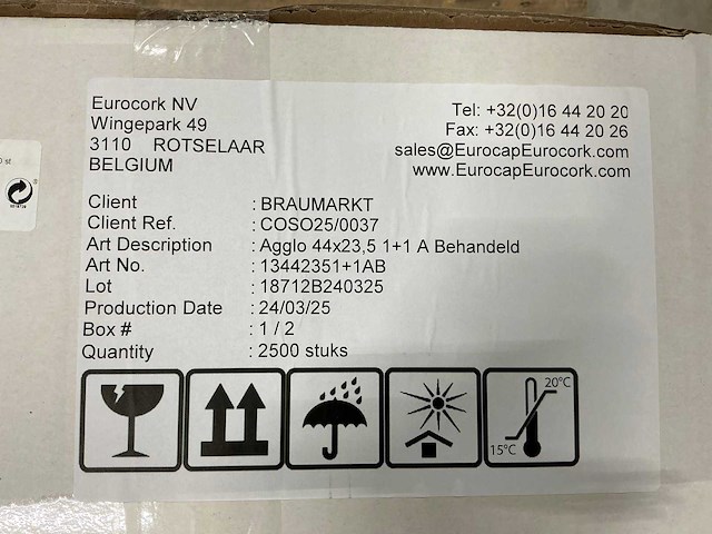 (kurk) agglo 44x23,5 1+1 a behandeld (2500x) - afbeelding 4 van  5