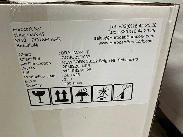 (kurk) newcork 38x22 beige nf behandeld (450x) - afbeelding 4 van  5