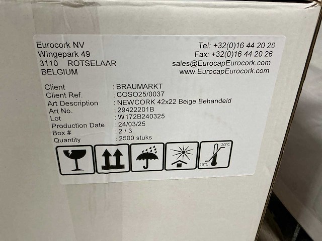 (kurk) newcork 42x22 beige behandeld (2500x) - afbeelding 4 van  5