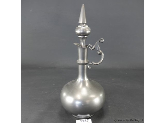 Kurz tiel tinnen karaf - afbeelding 1 van  5