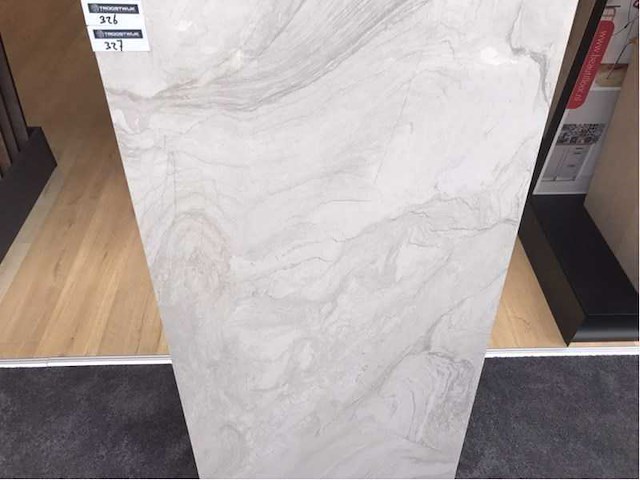 Kutahya atlantis wit gepolijst vloertegel 60x120 cm 60,48 m² - afbeelding 1 van  4