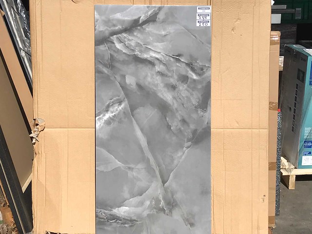 Kutahya marea dark grey gepolijst vloertegel 60x120 cm 60,48 m² - afbeelding 1 van  3