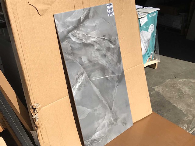Kutahya marea dark grey gepolijst vloertegel 60x120 cm 60,48 m² - afbeelding 2 van  4