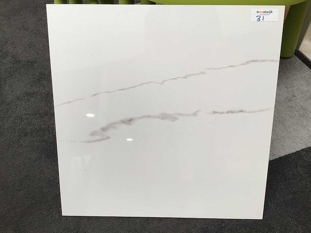 Kutahya statuario gepolijst 60x60 cm tegel 54 m² - afbeelding 2 van  4