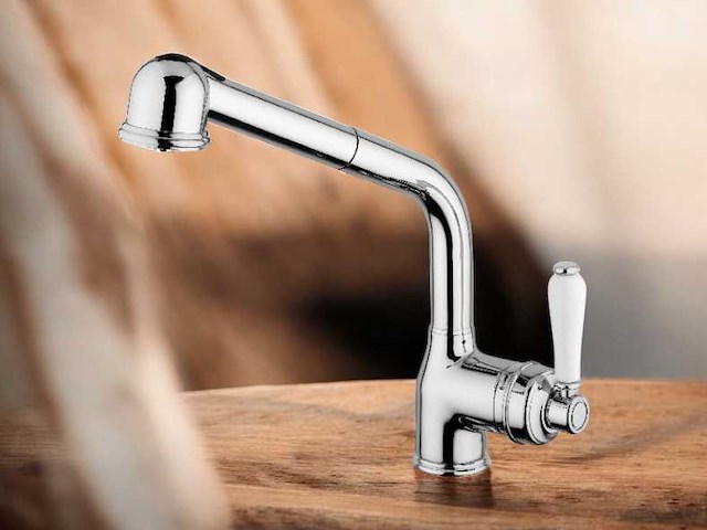 Kvr hermitage 9054 eengreeps keukenmengkraan chroom - afbeelding 1 van  6