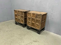 Kwanyin cabinet vintage wheels ladekast (2x)
