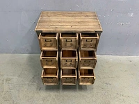 Kwanyin cabinet vintage wheels ladekast (2x) - afbeelding 8 van  9