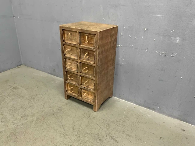Kwanyin cabinet vintage wood kast - afbeelding 1 van  8