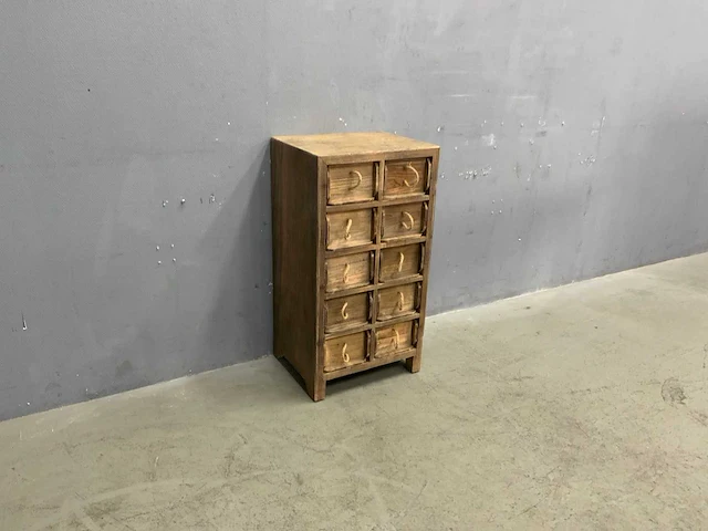Kwanyin cabinet vintage wood kast - afbeelding 3 van  8