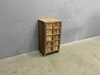 Kwanyin cabinet vintage wood kast - afbeelding 3 van  8