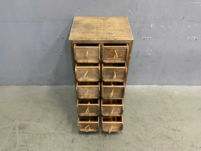 Kwanyin cabinet vintage wood kast - afbeelding 6 van  8