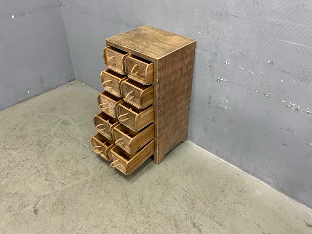 Kwanyin cabinet vintage wood kast - afbeelding 7 van  8