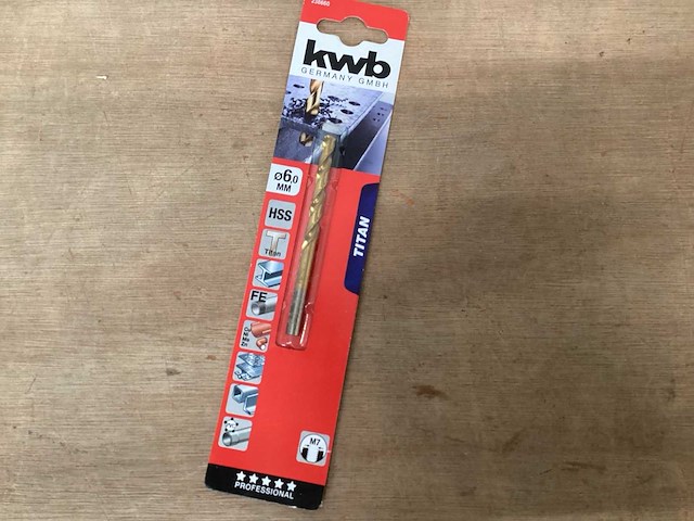 Kwb 238660 metaalboor 6,0 mm titan (39x) - afbeelding 1 van  4