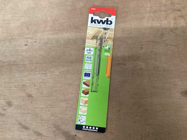 Kwb 511904 houtboor 4,0 mm (86x) - afbeelding 1 van  3