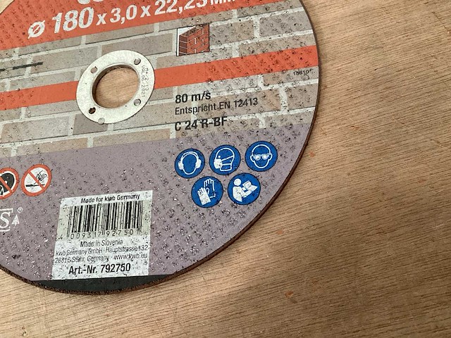 Kwb 792750 slijpschijf 180mm (25x) - afbeelding 2 van  2