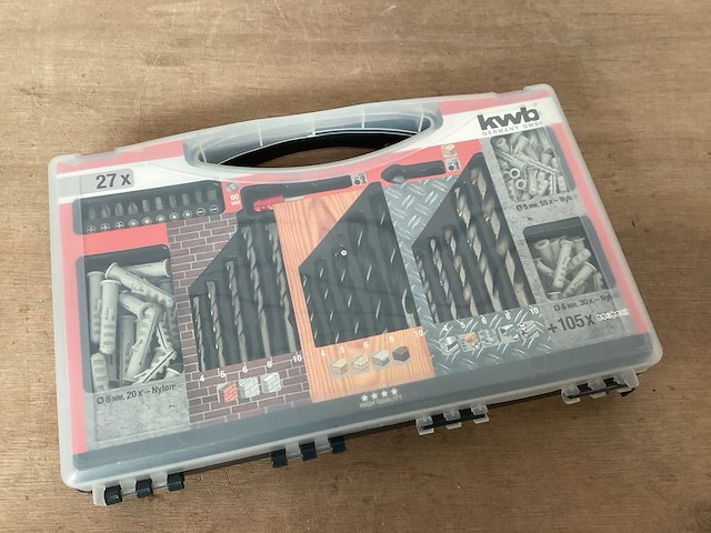 Kwb assortimentsbox boren, bits en pluggen (8x) - afbeelding 1 van  4
