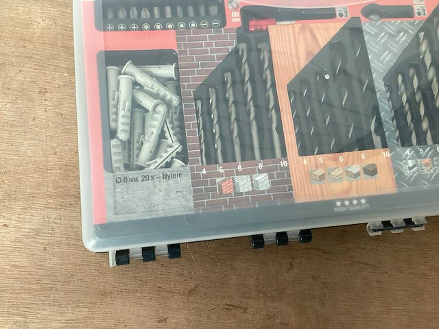 Kwb assortimentsbox boren, bits en pluggen (8x) - afbeelding 3 van  4