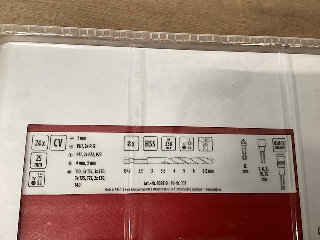Kwb boor en bit assortiment 108910 (7x) - afbeelding 3 van  3