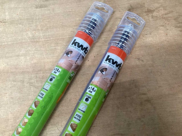 Kwb japanse houtboor 14 mm, lengte 46 cm (2x) - afbeelding 1 van  3