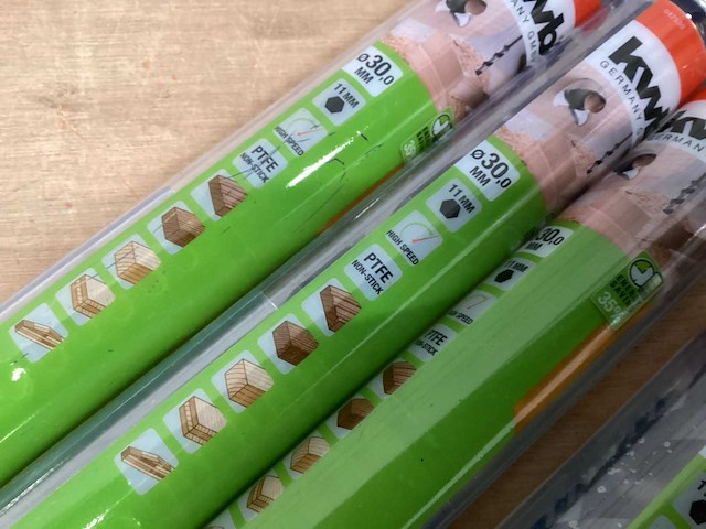 Kwb japanse houtboor 30 mm, lengte 46 cm (4x) - afbeelding 2 van  3