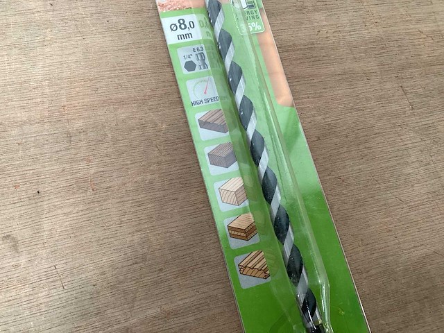 Kwb japanse houtboor 8 mm, lengte 23 cm (18x) - afbeelding 3 van  3