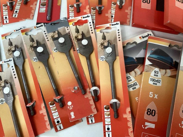 Kwb professional houtboren en partij schuurpapier. - afbeelding 5 van  9