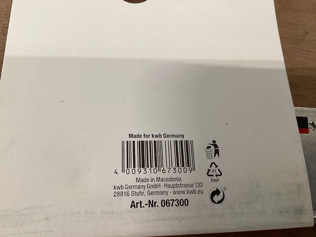 Kwb schrijfhaak aluminium 300mm (23x) - afbeelding 4 van  4