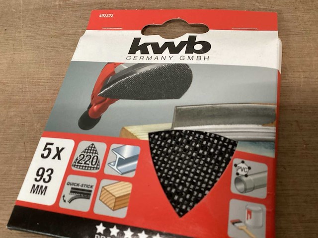 Kwb schuurgaas delta schuurmachine 93x93, 5 pack (99x) - afbeelding 3 van  4