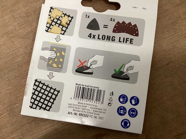 Kwb schuurgaas delta schuurmachine 93x93, 5 pack (99x) - afbeelding 4 van  4