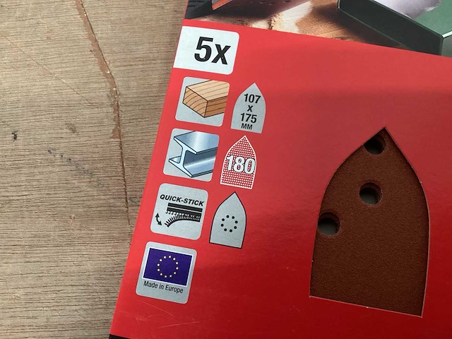 Kwb schuurpapier vlakschuurmachine 107x175mm, 5 pack (39x) - afbeelding 2 van  4