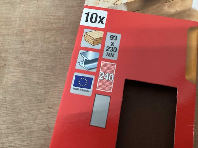 Kwb schuurpapier vlakschuurmachine 93x230mm, 10 pack (31x) - afbeelding 3 van  4
