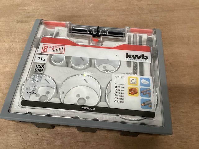Kwb set gatenzagen in kunststof koffer - afbeelding 1 van  2