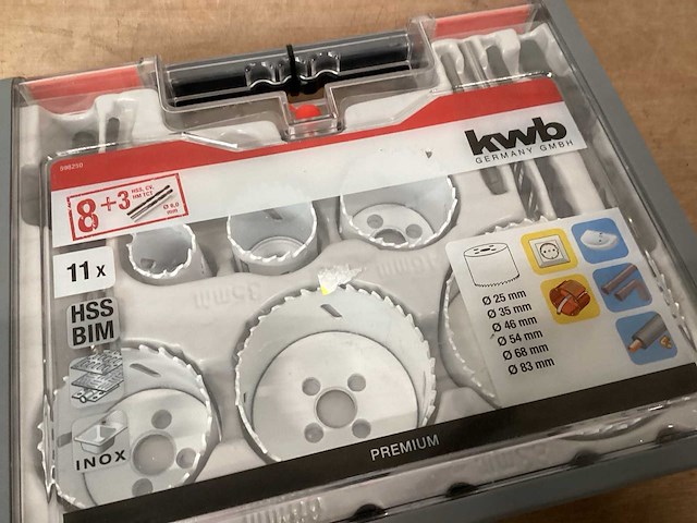 Kwb set gatenzagen in kunststof koffer - afbeelding 3 van  5