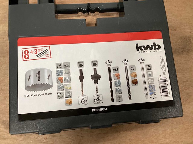 Kwb set gatenzagen in kunststof koffer - afbeelding 4 van  5