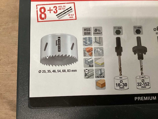 Kwb set gatenzagen in kunststof koffer - afbeelding 5 van  5