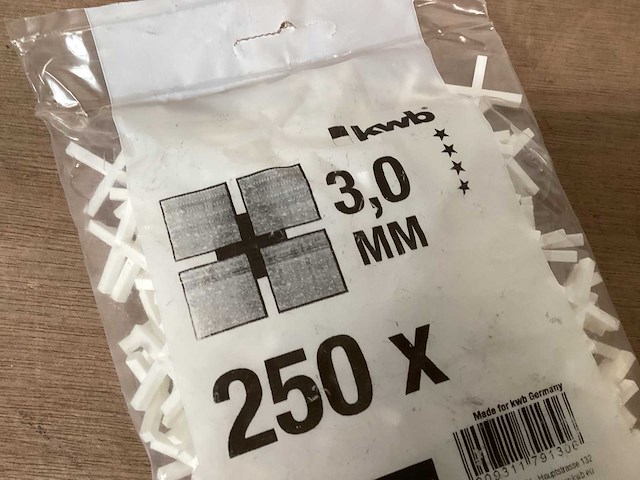 Kwb tegelkruisje 3 mm, zakje 250 stuks (363x) - afbeelding 3 van  4