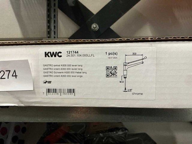 Kwc 121744 keukenmengkraan - afbeelding 2 van  2