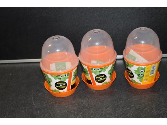 Kweekpotje oranje basilicum 3stuks in a9 - afbeelding 1 van  3