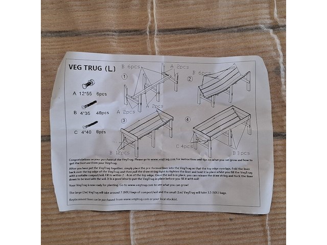 Kweektafel vegtrug, l - afbeelding 1 van  4
