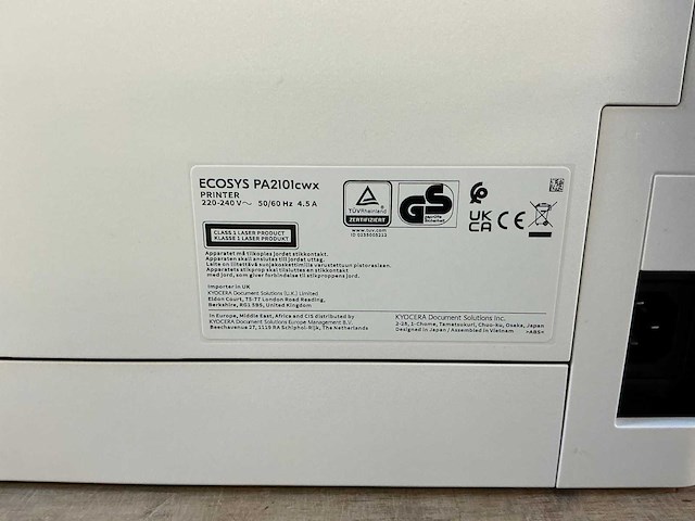 Kyocera - ecosys - pa2101cwx - overige printers en copiers - afbeelding 9 van  9