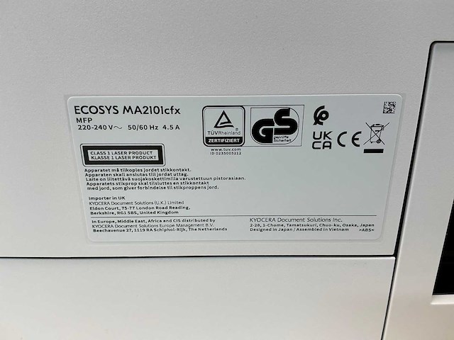 Kyocera ecosys ma2101cfx overige printers en copiers - afbeelding 10 van  10