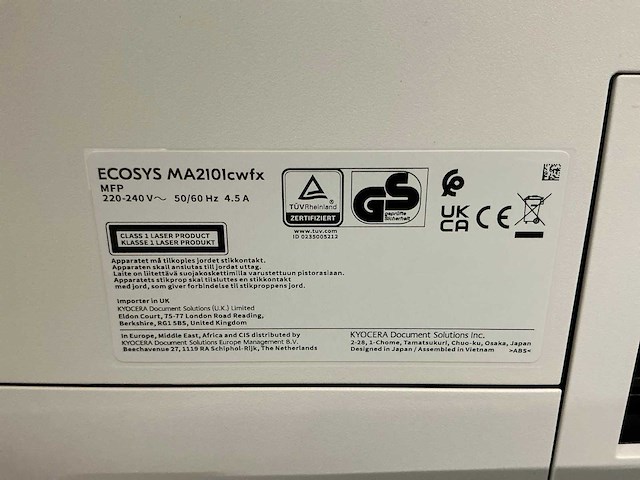 Kyocera ecosys ma2101cwfx (1x) - afbeelding 2 van  10
