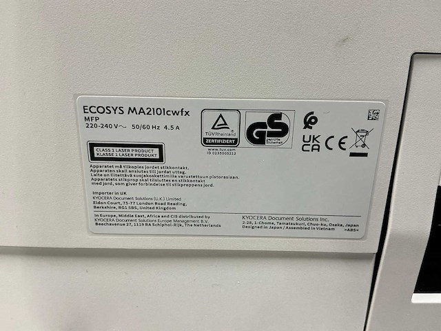 Kyocera ecosys ma2101lcwfx printer - afbeelding 8 van  8