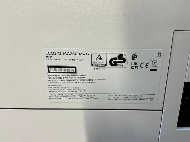 Kyocera ecosys ma2600cwfx printer - afbeelding 2 van  10