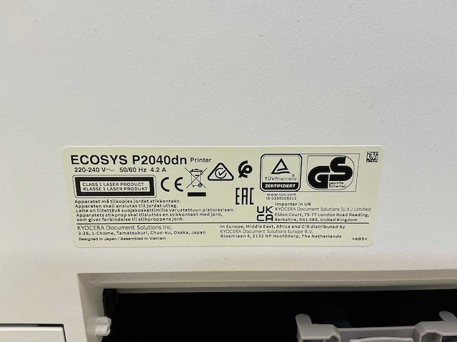 Kyocera ecosys p2040dn printer - afbeelding 2 van  2