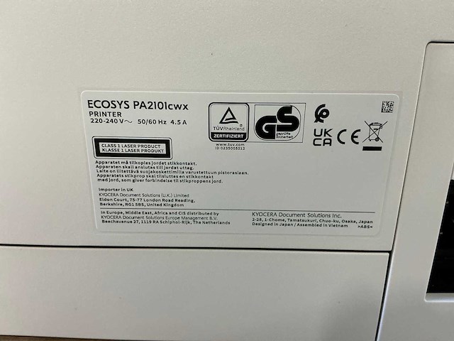Kyocera ecosys pa 2101 cwx printer - afbeelding 2 van  10