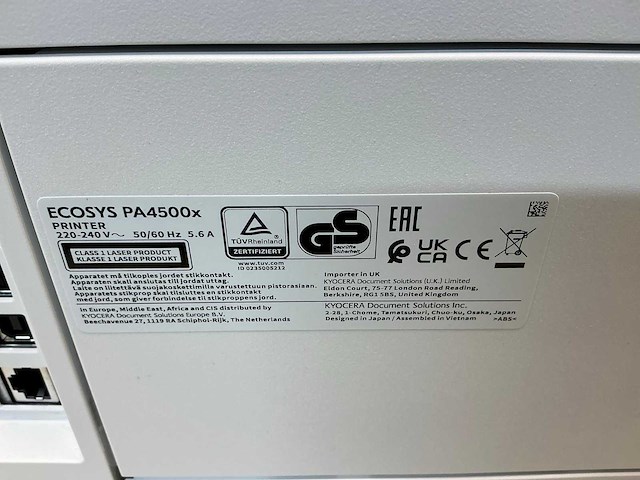 Kyocera ecosys pa4500x overige printers en copiers - afbeelding 8 van  9