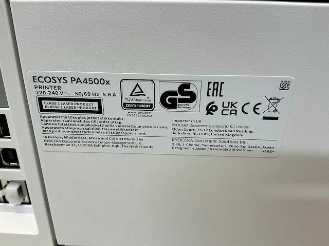 Kyocera ecosys pa4500x overige printers en copiers - afbeelding 10 van  10