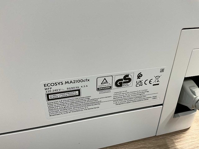 Kyocera exosys ma2100cfx laserprinter - afbeelding 5 van  5