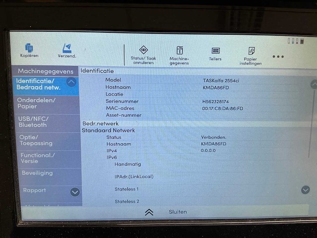 Kyocera taskalfa 2554ci officeprinter - afbeelding 3 van  5